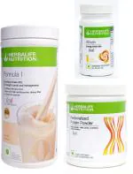 Herbalife Nutrition Shake Mix Vanilla Flavour Weightloss Package (Formula one vanilla shake 500gm, PPP 200gm, Afresh Lemon 50gm)