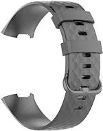 SwapME Silicone Smart Band Straps Men and Women Compatible with Fitbit 4, 3-Charge 3 SE (Black)