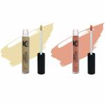 KINDED Yellow Tone and Peachy Orange Creamy Matte Waterproof Contour Liquid Concealer, 6 ml - Pack of 2