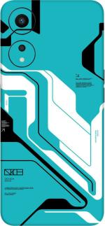 Coverooz Oppo A78 5G Premium Vinyl Mobile Skin (Multicolor Blue Cyber)