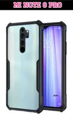 XOVO Back Cover for Mi Redmi Note 8 Pro (Transparent, Dual Protection, Pack of 1)