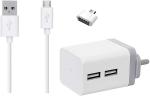 Badger White Combo Of Charger ,Data Transfer Charging Cable And Key
