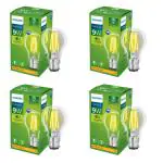 Philips Full Glow 9-Watt B22 Clear Led Bulb | Warm White, Pack Of 4