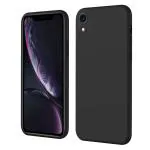 LIRAMARK Silicone Soft Back Cover Case for Apple iPhone XR (Silicone Black)