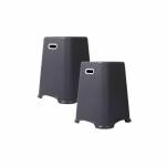 Regalo Solitair Stool (Large, Grey-Packof2)