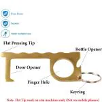 StealODeal Gold Virus Protection Brass No Touch Key Chain (Pack Of 3)