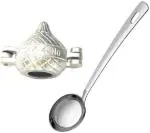 Urban Buy Multicolor Aluminium Modak And Pure Chamcha Kitchen Tool Set 2 Pc