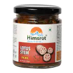 Himsrot Natural Lotus Stem Pickle | Homemade kamal kakdi achaar | Glass Jar Healthy Lotus Stem/Root Pickle | Pack of 1 - 200 gm