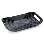 Morbrix Plastic Rectangular Serving Trays For kitchen Printed Design Serving Tray for Tea, Coffee