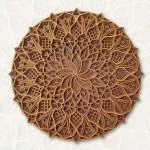 Gloridec Wooden 3D Laser Cut Decorative Mandala Wall Decor | Decorative Multi Layered Round Mandala Wall Art, Living Room Wall Hanging (Round Mandala) (24