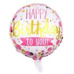 Festiko 18 Inch Happy Birthday Round Foil Ballon Party Helium Balloon Themed Birthday Party Decorations