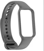 SWAPME + Soft TPU Silicone Strap Smart Watch Strap Band Wrist Strap Replacement Accessories For Xiaomi Redmi Band 2 Smart Band Strap (Black)