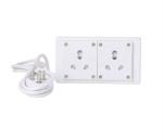 Saifpro Extension Board With 2 Sockets Of 15A Plus 6A 2 M Wire - 2 Meter Wire
