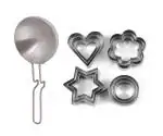 First Front Aluminium Tadka Pan With Cookie Cutter Stainless Steel Cookie Cutter with 4Shape and (Multicolour, Pack of 2)