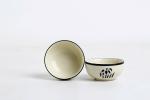 Caffeine Black Ceramic Dessert Bowl (Set Of 2)