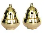 Fashion Bizz Brass Akhand Diya 3 inch (Set of 2)