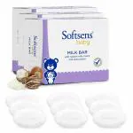 Softsens Baby Milk Bar Soap with Natural Milk Cream & Shea Butter,9 Soaps x 100g
