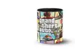The Desi Monk Black, Yellow Ceramic Gta5 Colorful Black Mug - 325 Ml
