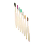 Eco Gree Bamboo Toothbrush C-Curve Charcoal Activated for Whiter Teeth Set of Multicolour