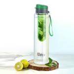 Cello Detox Fruit & Tea Infuser Glass Water Bottle|Leak Proof|BPA Free|Durable, 750ml, Green