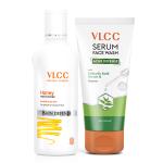 VLCC Honey Moisturiser - 100 ml & Acne Defense Serum Facewash with Salicylic Acid Serum & Neem - 100 ml Combo