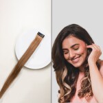 Hair Originals 100% Natural Human Hair Clip In Color Streaks- 12 Inches, Single Clip, Golden Blonde