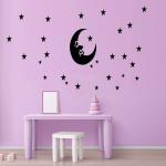 ARandNJ Stars with Moon DIY Reusable Design Polyvinyl Chloride Painting Wall Stencil 16 x 24 inch