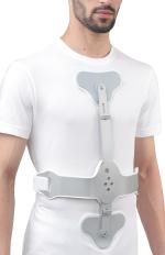 Tynor Ash Brace (Hyper Extension Brace), Silver, Short, 1 Set