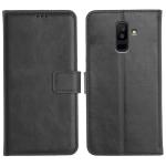 Orosky Samsung A6 Plus Flip Cover Case | Hand Stitched | Shockpooof | Wallet Style Leather Flip Back Cover for Samsung Galaxy A6 Plus (Black)