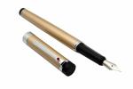 Ledos Gold Fountain Pen Diamond on Clip