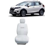 Kingsway Towel Fabric Car Seat Covers for Honda WRV, 2017 - 2019 Model, Material: 100% Cotton, Color : White, Complete Set of All Seats (Car Specific Front + Rear Seat Covers)