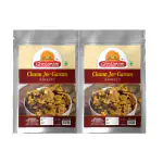 GHOTARAM GFP Namkeen Chana Jor Garam Namkeen Snack Chanachur/Namkeen|Delicious Mevadi Roasted Chickpeas Namkeen|Contains No MSG|Zero Cholesterol, Trans Fat & Sugar|Medium Spicy-1Kg*2Pack