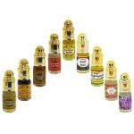 Indra Sugandh Bhandar Chandan, Sandalwood, Kasturi, Oudh, Gulab, Mogra, Raatrani, Rajnigandh, Kamal, Lavender Attar, 3 Ml Each (Set Of 9)