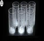 INNOVIX Unbreakable Plastic Diamond Design Drinking Glass/Juice Glass Set (Pack of 6)