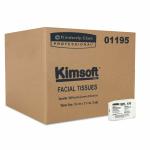 Kimsoft Flat Facial Tissue Pouch, 2 ply, 200 Pouches/Case, 50 sheets/Pouch, (Total 10,000 sheets)(01195)