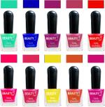 OUR Beauty Multicolor Quick Dry Long Lasting Hd Colors Nail Polish Set 2Feb2035, 80 ml (Set Of 10)