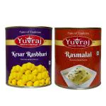 Yuvraj sweets Kesar Rasbhari & Rasmali patti combo pack (1 kg x 2 ) pack