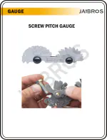 JAIBROS SCREW PITCH GAUGE 4 to 62 TPI, 0.25 to 6.0 mm combination with 55 degree and metric 60 degree