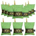 Purifyus Premium Green | 75 gram - Pack of 10 | Activated Carbon Air Purifying Bag | Non-Electric | Natural Odor Absorber for Car Clean and Fresh Indoor Air