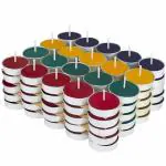 MAHASU Wax Tealight Candles Set | Unscented Wax Tealight Candles | Wax Tea Light Candles | Colored Unscented Wax | Home Décor | Diwali Candle Multicolor (Pack of 50)