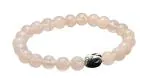 Feel Touch Mart Rose Quartz Crystal Bracelet For Women Original Lab Certified Pure Round 22 Beads Pink Crystal Bracelet Asthetic Rose Quartz Bracelet 8mm Strung With Elastic Gulabi Spahtik Bracelet