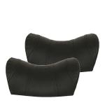 Able U-Shape Pu-Foam Neckrest Necksupporters Pillow Black for Honda Jazz Old Set of 2 pcs