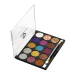 Colors Queen Glitter Eyeshadow Palette for Eye Makeup| Long Lasting and Easily Blendable with Eye Makeup Brush| 15 Multi-Color Glitter Palette with Shimmery and Glittering Finish (02)
