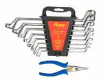 GLOBUS Durable Ring Spanner Set and Long Nose Plier 2 Piece