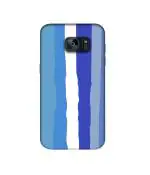 Casotec Blue Shade Rainbow Design 3D Printed Hard Back Case Cover for Samsung Galaxy S7 Edge