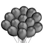 Party Midlinkerz Rubber Black Girls Birthday Balloon Decoration (100 Pcs)