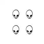 SIMPLY INKED New Mini Alien Temporary Tattoo, Designer Tattoo for all (New mini alien tattoo) Pack of 2