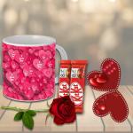AWANI TRENDS Ceramic Coffee Mug and Chocolate Red Rose and love greeting card For Your Girlfriend ,Boyfriend,Wife And Husband | Valentine's Day,Birthday,Anniversary,New Year Gift -099