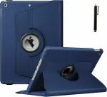 ProElite 360 Rotatable Smart Flip Case Cover for Apple iPad 10.2 inch 9th/8th/7th Generation with Stylus Pen, Dark Blue