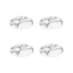 Fableart Stainless Steel Round Mess Tray, 4 Compartments Sectioned Dinner Plate- 30cm, Pack of 4pcs